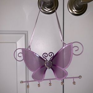 Purple Metal Earring/Jewelry Tree Hanger